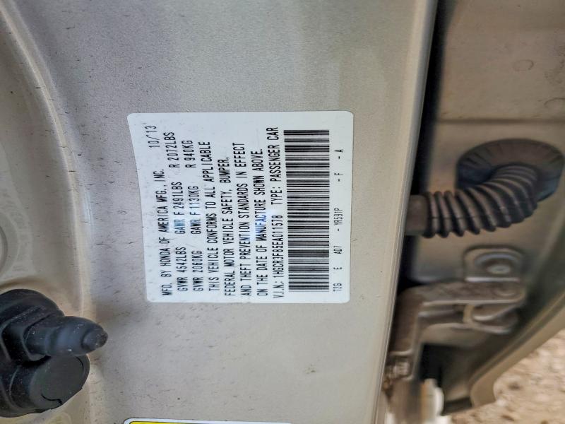 Продаж на аукціоні авто 2014 Honda Accord, vin: 1HGCR3F85EA011578, номер лоту: 50004806