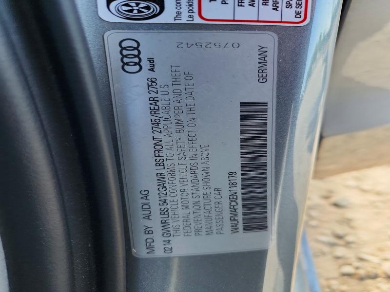 2014 Audi A6 მანქანა იყიდება აუქციონზე, vin: WAUFMAFCXEN118179, აუქციონის ნომერი: 50246536