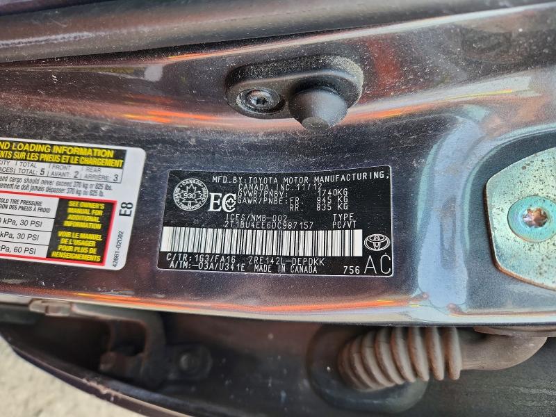 Продаж на аукціоні авто 2013 Toyota Corolla, vin: 2T1BU4EE6DC987157, номер лоту: 51101776