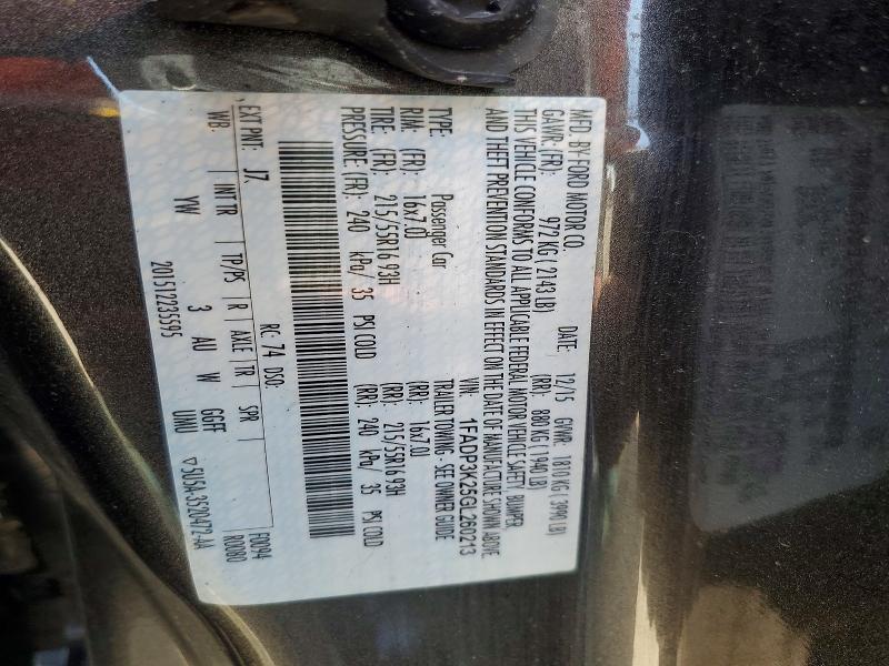 50995416 :رقم المزاد ، 1FADP3K25GL260213 vin ، 2016 Ford Focus مزاد بيع