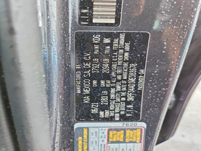 Продажа на аукционе авто 2021 Kia Forte, vin: 3KPF34AD1ME383678, номер лота: 51038046