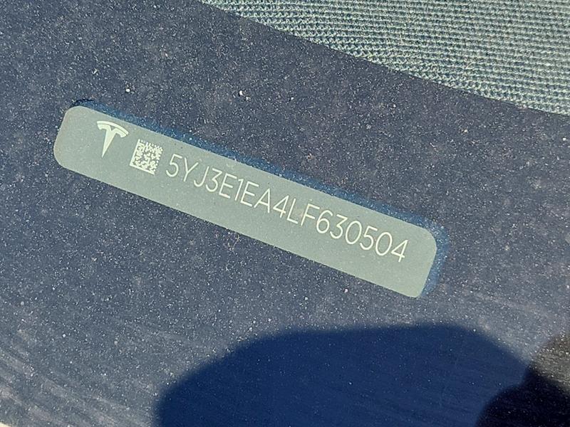 Aukcja sprzedaży 2020 Tesla Model 3, vin: 5YJ3E1EA4LF630504, numer aukcji: 49423786