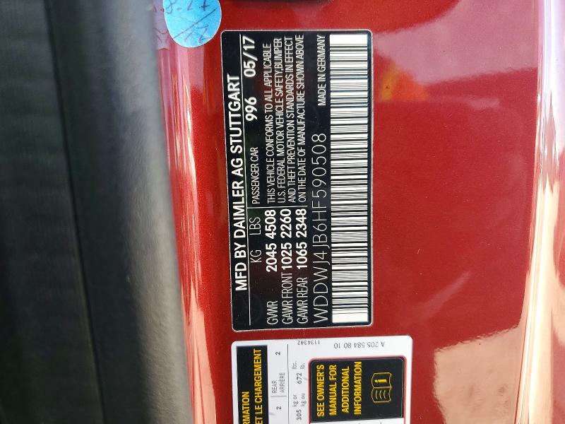 Продажа на аукционе авто 2017 Mercedes-benz C, vin: WDDWJ4JB6HF590508, номер лота: 48698186