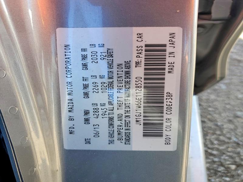 49906526 :رقم المزاد ، JM1GJ1W66E1128550 vin ، 2014 Mazda 6 مزاد بيع