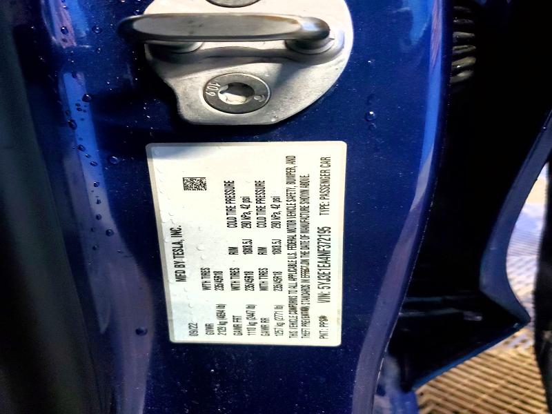 Aukcja sprzedaży 2022 Tesla Model 3, vin: 5YJ3E1EA4NF372195, numer aukcji: 51991366