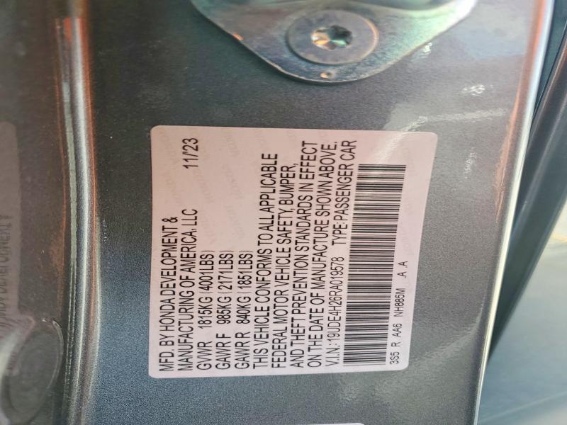 Aukcja sprzedaży 2024 Acura Integra, vin: 19UDE4H26RA019578, numer aukcji: 48767606