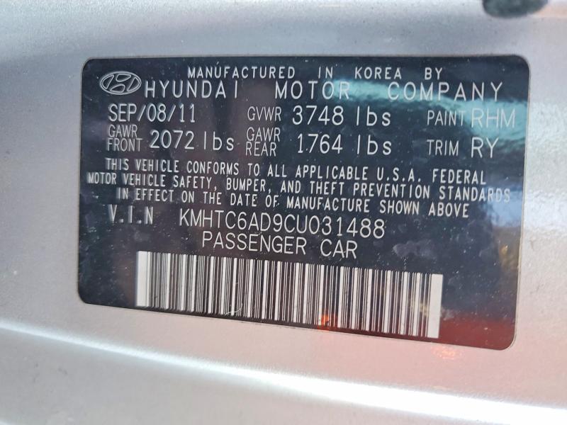 49795906 :رقم المزاد ، KMHTC6AD9CU031488 vin ، 2012 Hyundai Veloster مزاد بيع