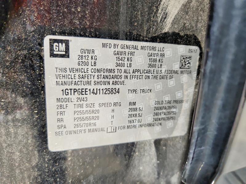 Aukcja sprzedaży 2018 Gmc Canyon, vin: 1GTP6EE14J1125834, numer aukcji: 49510836