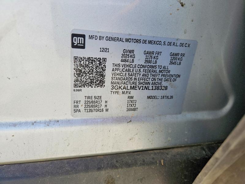 2022 Gmc Terrain მანქანა იყიდება აუქციონზე, vin: 3GKALMEV1NL138328, აუქციონის ნომერი: 49912416