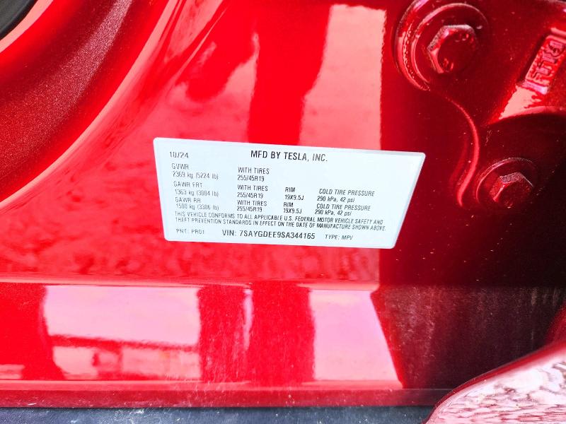 48386026 :رقم المزاد ، 7SAYGDEE9SA344165 vin ، 2025 Tesla Model Y مزاد بيع