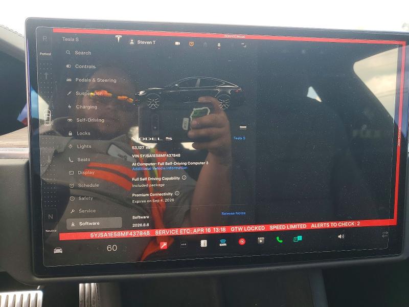 Продажа на аукционе авто 2021 Tesla Model S, vin: 5YJSA1E58MF437848, номер лота: 50266536