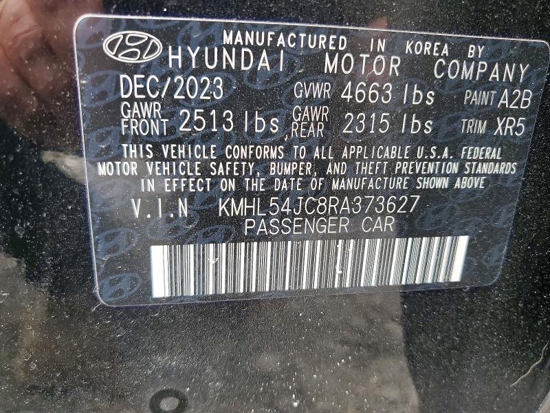 Продажа на аукционе авто 2024 Hyundai Sonata, vin: KMHL54JC8RA373627, номер лота: 50984526