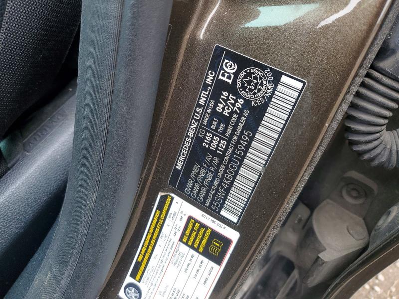Aukcja sprzedaży 2016 Mercedes-benz C, vin: 55SWF4KB0GU159495, numer aukcji: 49515266
