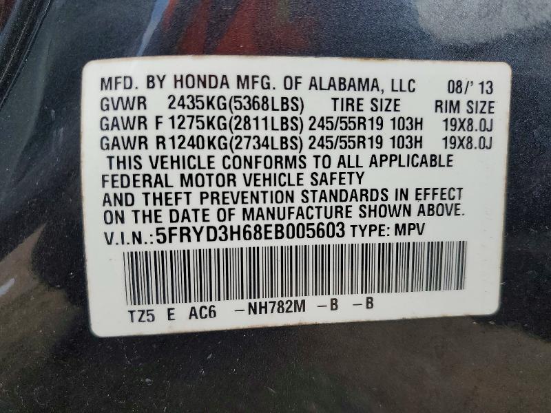 Продажа на аукционе авто 2014 Acura Mdx, vin: 5FRYD3H68EB005603, номер лота: 50771206