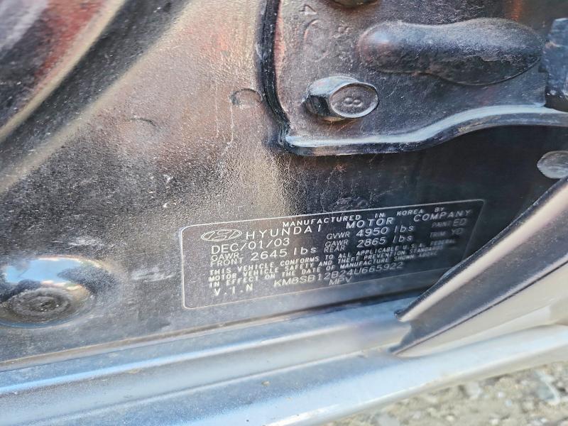 Продаж на аукціоні авто 2004 Hyundai Santa Fe, vin: KM8SB12B24U665922, номер лоту: 52066516