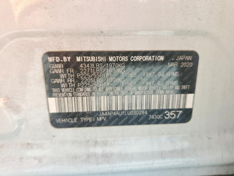 51434036 :رقم المزاد ، JA4AP4AU1LU030284 vin ، 2020 Mitsubishi Outlander Sport مزاد بيع