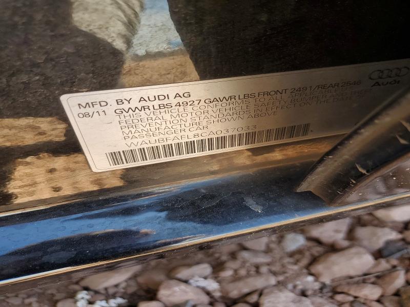 Aukcja sprzedaży 2012 Audi A4, vin: WAUBFAFL8CA037033, numer aukcji: 48443436