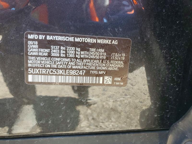 Продажа на аукционе авто 2019 Bmw X3, vin: 5UXTR7C53KLE98247, номер лота: 48876976
