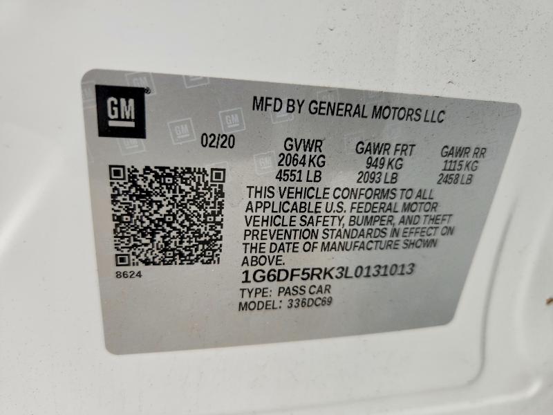 Aukcja sprzedaży 2020 Cadillac Ct4, vin: 1G6DF5RK3L0131013, numer aukcji: 49368366