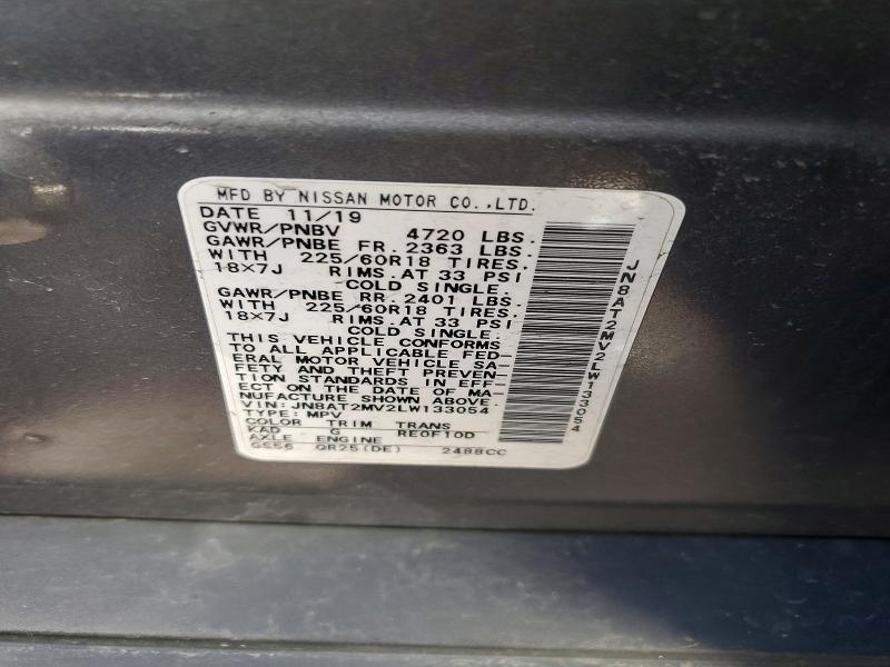 Продаж на аукціоні авто 2020 Nissan Rogue, vin: JN8AT2MV2LW133054, номер лоту: 51005196