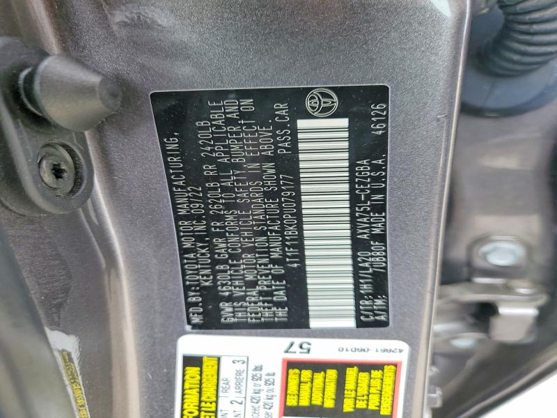 48910576 :رقم المزاد ، 4T1F11BK0PU079177 vin ، 2023 Toyota Camry مزاد بيع