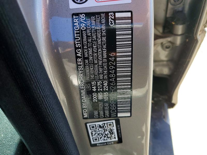 Продаж на аукціоні авто 2006 Mercedes-benz C, vin: WDBRF52H26A849246, номер лоту: 51925916