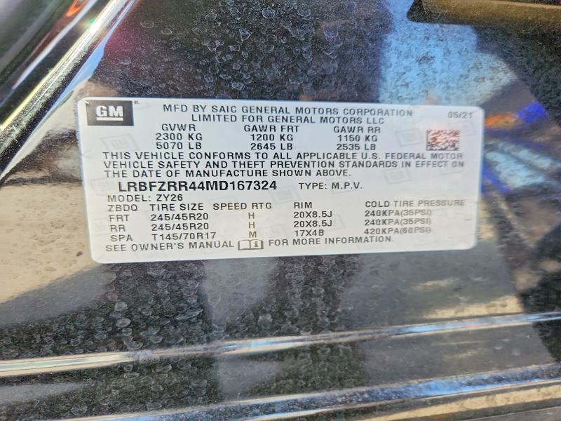 Продажа на аукционе авто 2021 Buick Envision, vin: LRBFZRR44MD167324, номер лота: 47937276