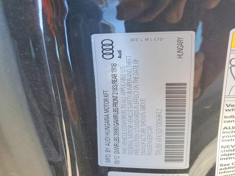 47736116 :رقم المزاد ، TRUBFAFK5D1006842 vin ، 2013 Audi Tt مزاد بيع