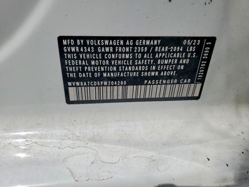 Продажа на аукционе авто 2023 Volkswagen Gti, vin: WVW8A7CD5PW204260, номер лота: 50835396