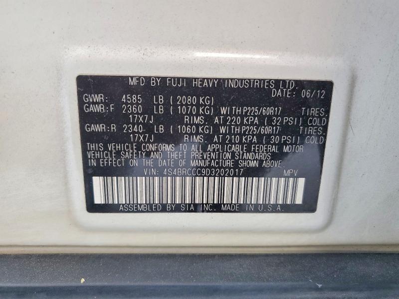 50233516 :رقم المزاد ، 4S4BRCCC9D3202017 vin ، 2013 Subaru Outback مزاد بيع