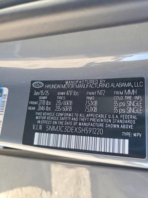 Продаж на аукціоні авто 2025 Hyundai Tucson, vin: 5NMJC3DEXSH591220, номер лоту: 50196856