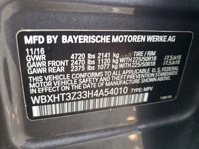 Продажа на аукционе авто 2017 Bmw X1, vin: WBXHT3Z33H4A54010, номер лота: 48340106