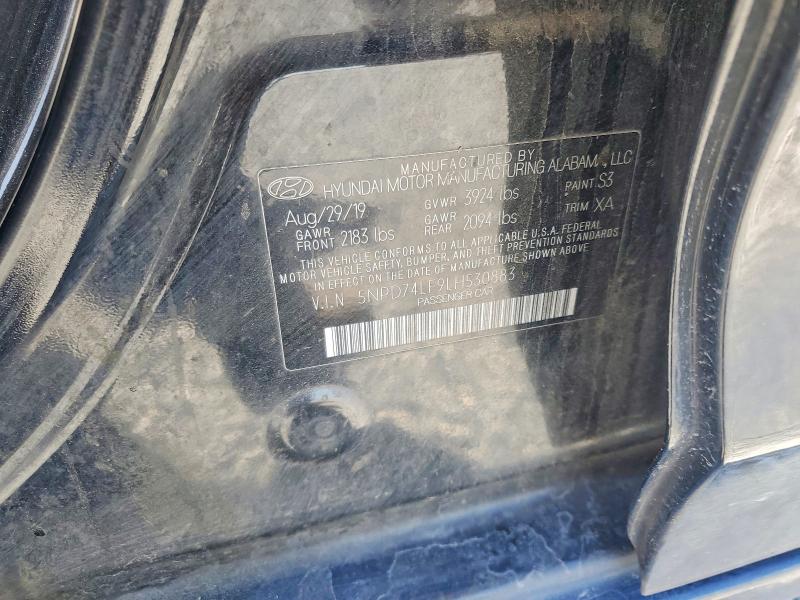 Продаж на аукціоні авто 2020 Hyundai Elantra, vin: 5NPD74LF9LH530883, номер лоту: 48684836