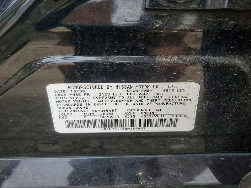 Продаж на аукціоні авто 2009 Infiniti G37 Sedan, vin: JNKCV61F69M365467, номер лоту: 48320136