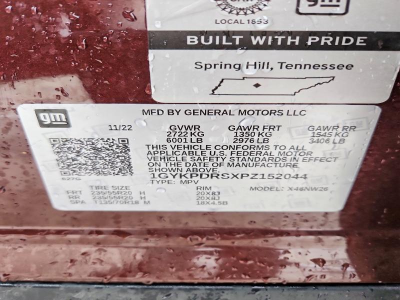 47512356 :رقم المزاد ، 1GYKPDRSXPZ152044 vin ، 2023 Cadillac Xt6 مزاد بيع