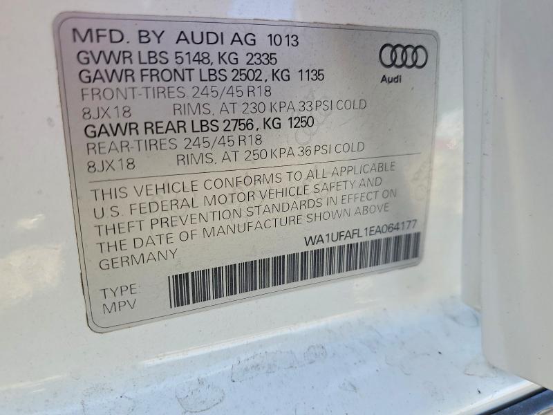 Aukcja sprzedaży 2014 Audi A4 Allroad, vin: WA1UFAFL1EA064177, numer aukcji: 50599206