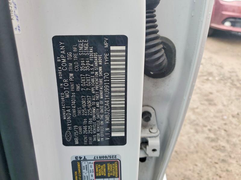 48137176 :رقم المزاد ، KM8J2CA41KU991170 vin ، 2019 Hyundai Tucson مزاد بيع