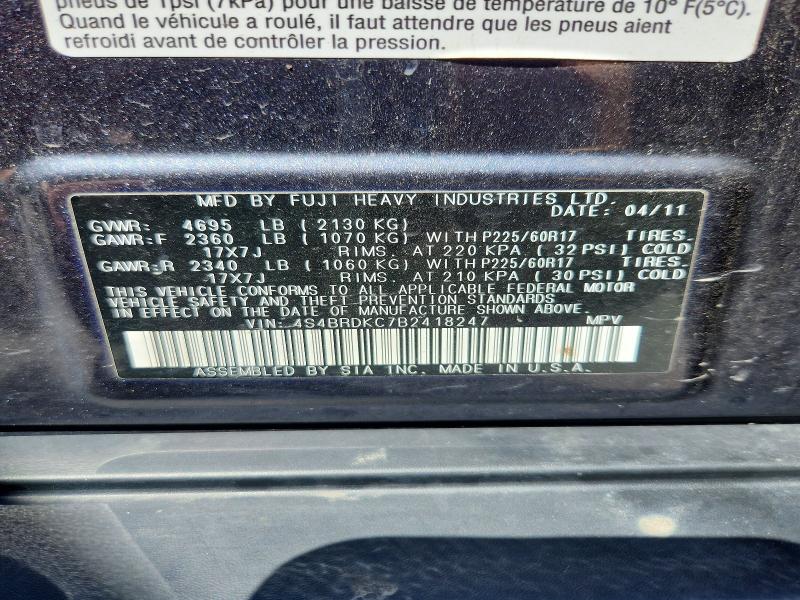 Продаж на аукціоні авто 2011 Subaru Outback, vin: 4S4BRDKC7B2418247, номер лоту: 48494216