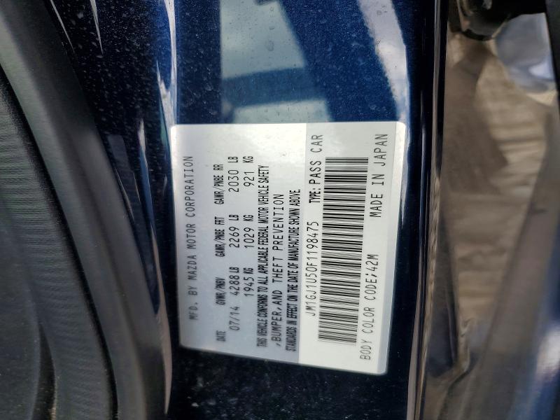 51977996 :رقم المزاد ، JM1GJ1U50F1198475 vin ، 2015 Mazda 6 مزاد بيع