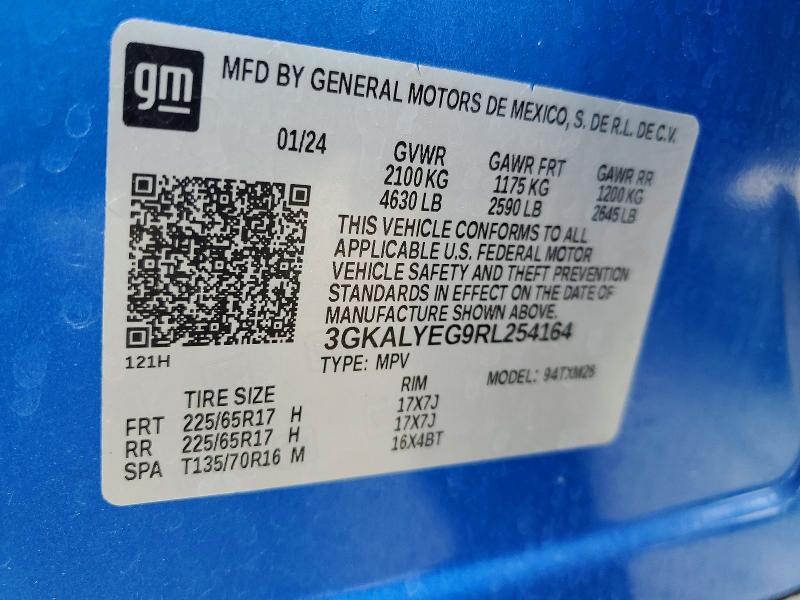 50762966 :رقم المزاد ، 3GKALYEG9RL254164 vin ، 2024 Gmc Terrain مزاد بيع
