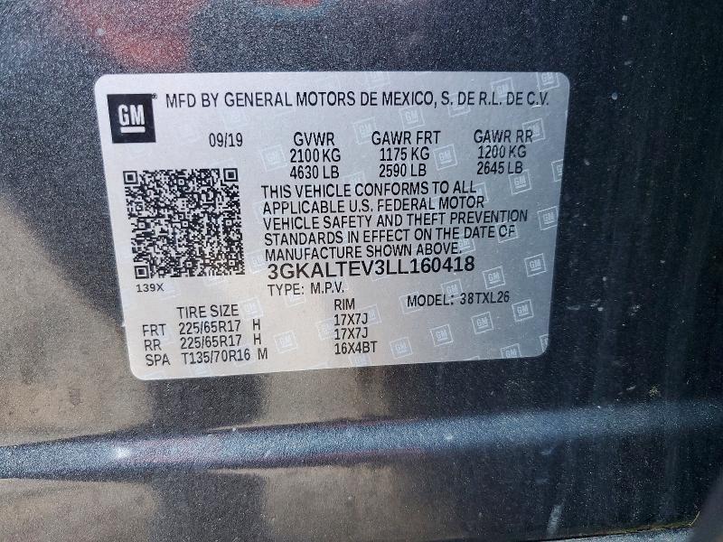 Aukcja sprzedaży 2020 Gmc Terrain, vin: 3GKALTEV3LL160418, numer aukcji: 50854286