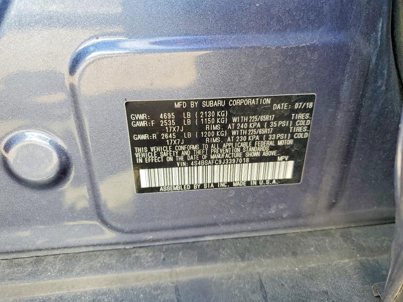 Aukcja sprzedaży 2018 Subaru Outback, vin: 4S4BSAFC9J3397018, numer aukcji: 49144876