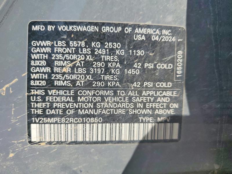 Aukcja sprzedaży 2024 Volkswagen Id.4, vin: 1V25MPE82RC010850, numer aukcji: 48537246