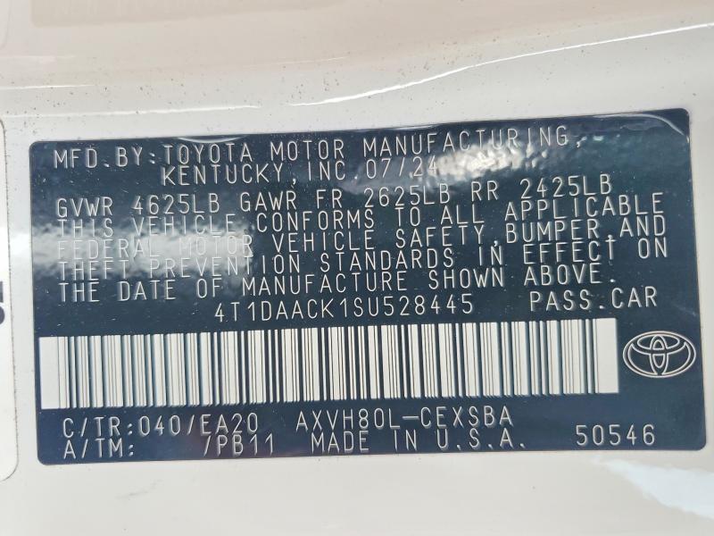 Aukcja sprzedaży 2025 Toyota Camry, vin: 4T1DAACK1SU528445, numer aukcji: 49284696