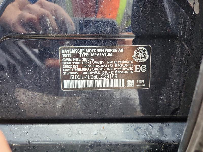Aukcja sprzedaży 2020 Bmw X5, vin: 5UXJU4C06LL228159, numer aukcji: 49611646