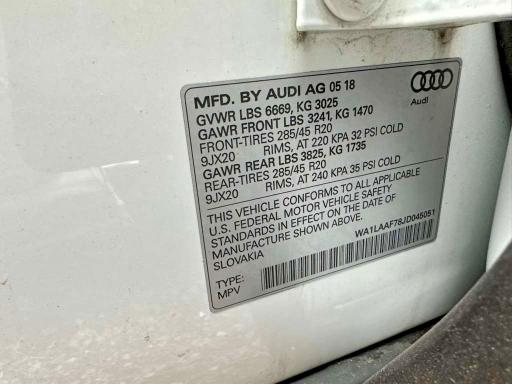 49461616 :رقم المزاد ، WA1LAAF78JD045051 vin ، 2018 Audi Q7 مزاد بيع
