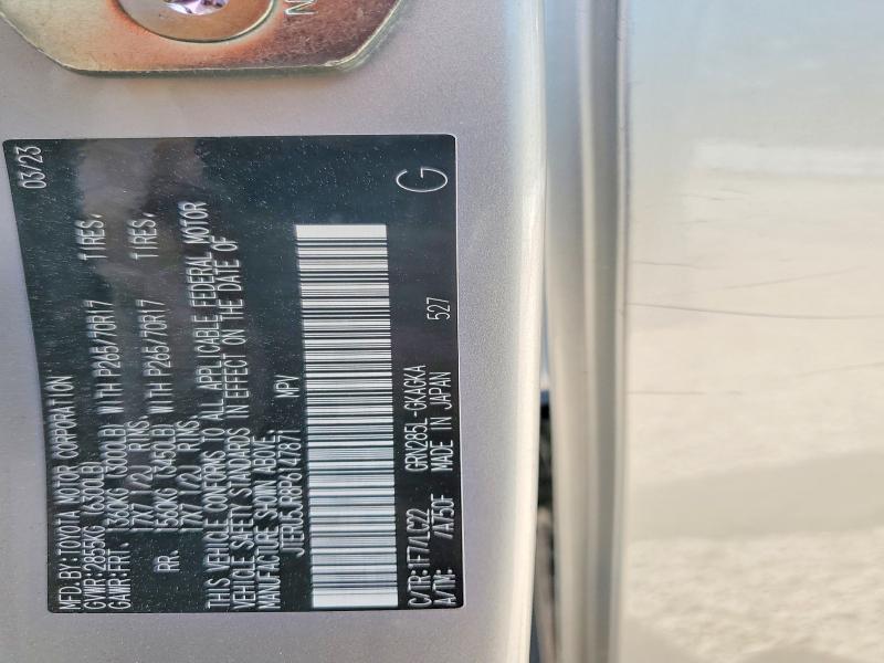 48962756 :رقم المزاد ، JTERU5JR8P6147871 vin ، 2023 Toyota 4runner مزاد بيع