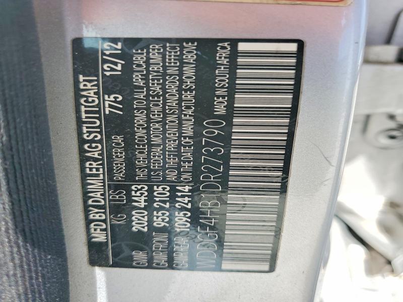 50641736 :رقم المزاد ، WDDGF4HB1DR273790 vin ، 2013 Mercedes-benz C مزاد بيع