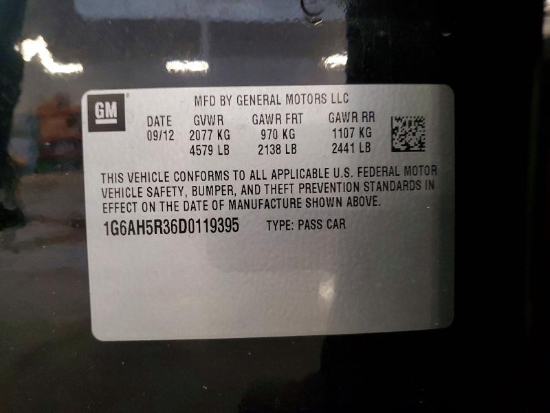 49126986 :رقم المزاد ، 1G6AH5R36D0119395 vin ، 2013 Cadillac Ats مزاد بيع