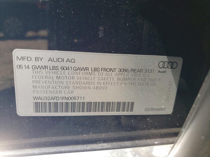 2015 Audi A8 მანქანა იყიდება აუქციონზე, vin: WAU32AFD1FN005711, აუქციონის ნომერი: 50150646